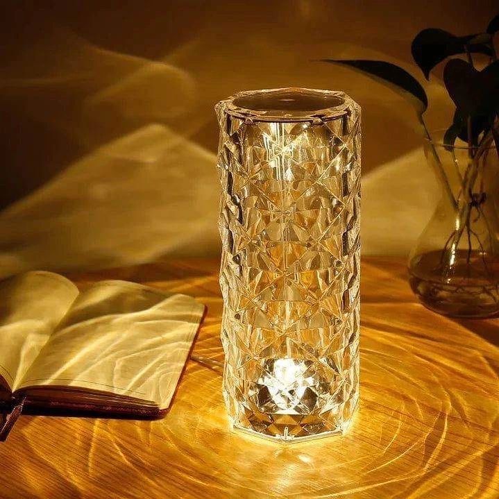 Crystal Table Lamp with Touch Remote Control USB Rechargeable