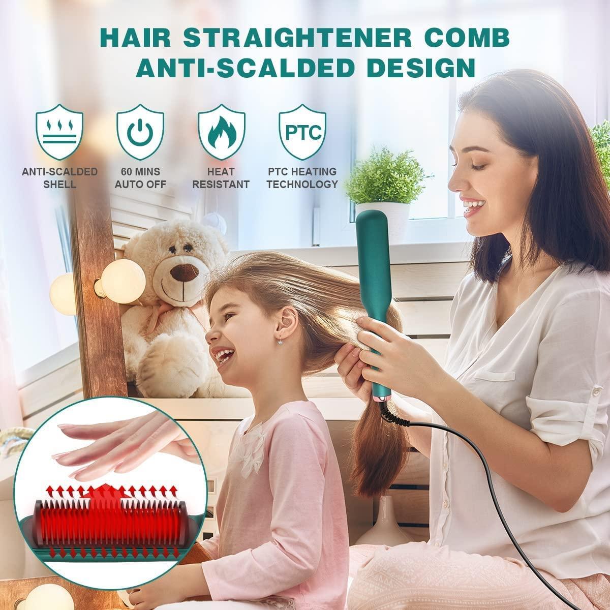 Hair Straightener Comb Brush