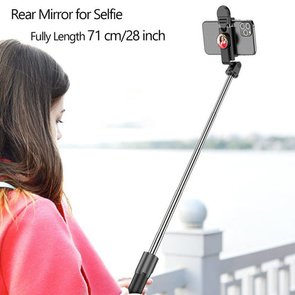 Extendable Flash 3-in-1 Selfie Stick Tripod with Bluetooth Remote