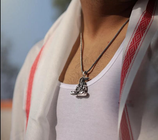 Shri Hanuman Ji Silver Locket With Chain