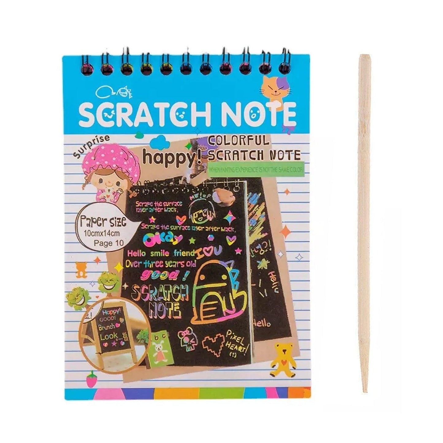 Crafts Rainbow Art Scratch Paper Book Sheets 10 Page