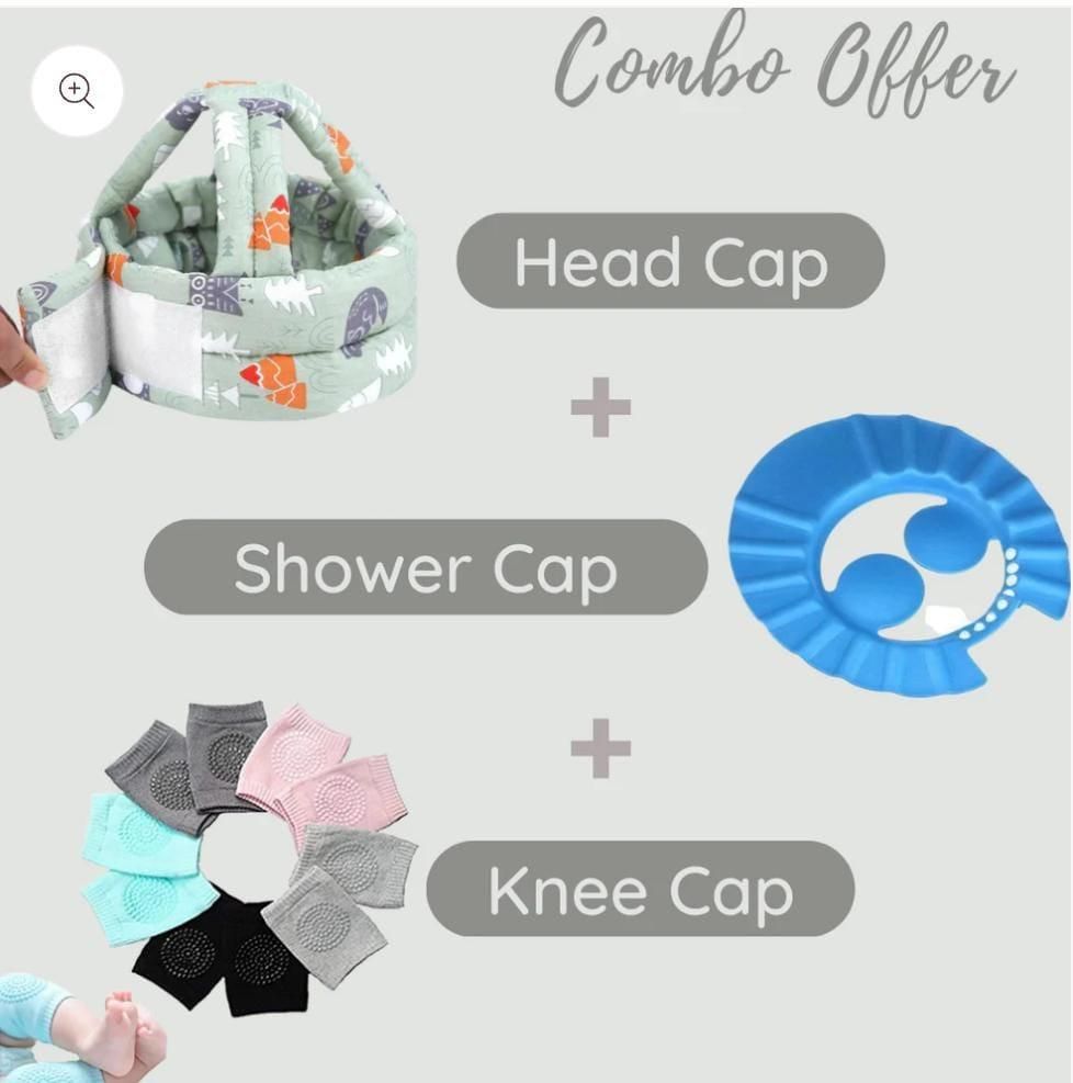 Baby Protection Kit (Head Cap, Shower Cap, Knee Cap)